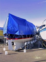 Boat tarpaulin 5x6 m PVC 570 g/m². Blue